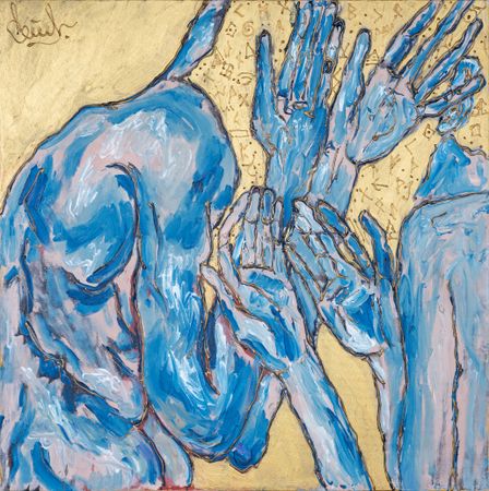 Александра Халипская (Картина, живопись - 
                  50 x 50 см) Тишина - тот же разговор