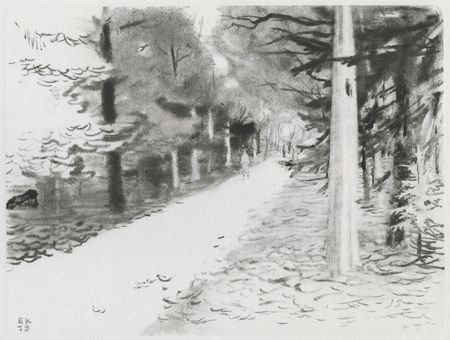 Евгения Крутова (Графика печатная - 
                  48 x 38 см) Главная аллея