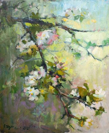 Oксана Шульга (Картина, живопись - 
                  50 x 60 см) Цветение