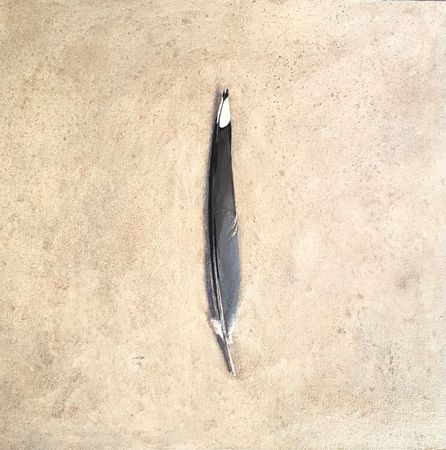 Лера Лыба (Картина, живопись - 
                  40 x 40 см) Перо