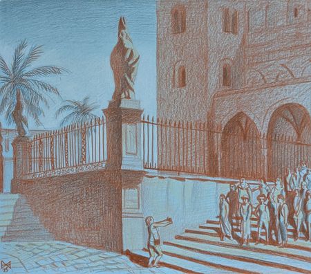 Анастасия Мотина (Авторская графика - 
                  30.5 x 35 см) Чефалу