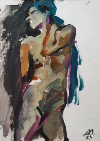 Диана Дербеденева (Авторская графика - 
                  29.5 x 42 см) Ню