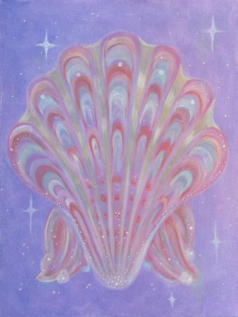 Ира Пенкина (Картина, живопись - 
                  40 x 50 см) Ракушка сиреневая