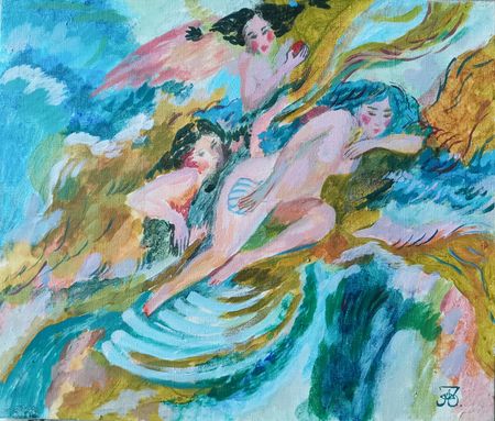 Зарина Абисалова (Картина, живопись - 
                  40 x 34 см) Рождение Венеры