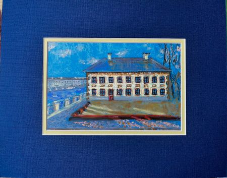 Елизавета Тарасова (Авторская графика - 
                  34.3 x 27.3 см) Летний домик Петра