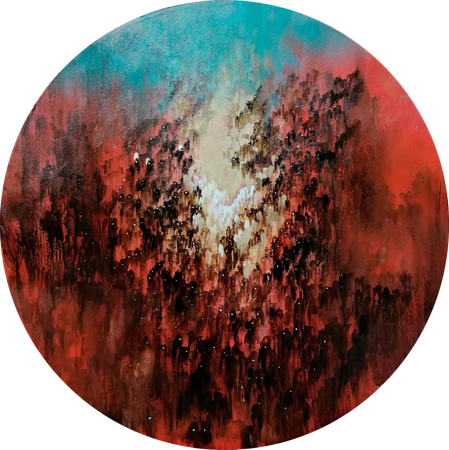 Даниил Архипенко (Картина, живопись - 
                  79 x 79 см) Отпечатки. Глава "Человек"