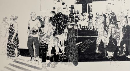 Екатерина Воронкова (Графика печатная - 
                  70 x 45 см) Crossing ll