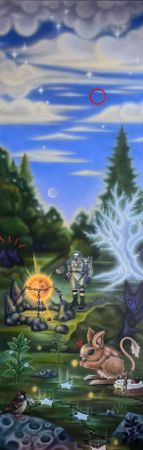 СВЕТ-ЛАНА (Картина, живопись - 
                  50 x 150 см) Солнце в цепях