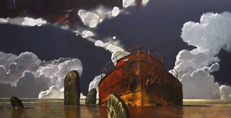 Денис Саунин (Картина, живопись - 
                  190 x 100 см) Покой