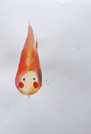 Лина Кордюченко (Авторская графика - 
                  20 x 30 см) Огонек