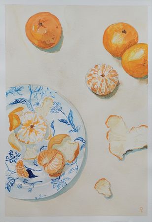 Оливия Лем (Авторская графика - 
                  27 x 39 см) Мандарины