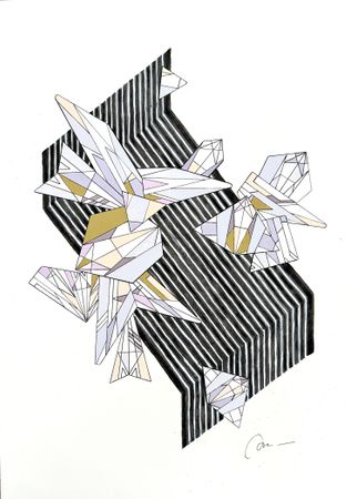 Марина Астахова (Авторская графика - 
                  50 x 70 см) Композиция 7