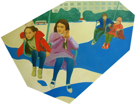 Вадим Леухин (Картина, живопись - 
                  140 x 120 см) Качели