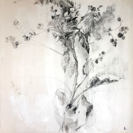 Лиза Бородинова (Авторская графика - 
                  100 x 100 см) Лопух