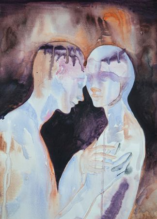 Елизавета Журавлева (Авторская графика - 
                  29 x 40 см) Бремя