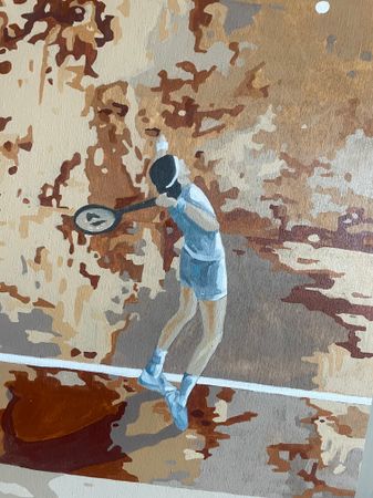 Виктория Никулочкина (Картина, живопись - 
                  30 x 40 см) Теннис