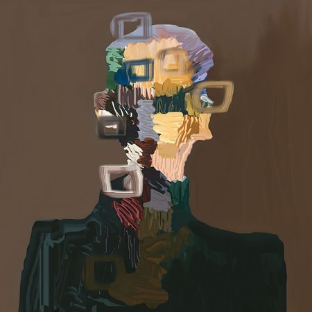 Илья Близнец (Графика цифровая (принты) - 
                  45 x 45 см) Три дня смотрю в зеркало