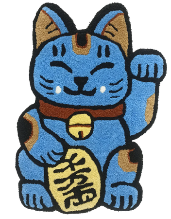 JULIA GVOZDEVA (Объект - 
                  60 x 90 см) Lucky cat/Ковёр кот удачи