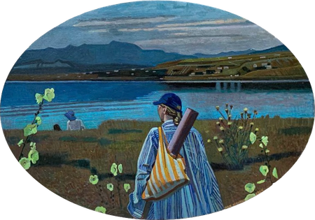 Иван Афонский (Картина, живопись - 
                  100 x 70 см) Идём купаться