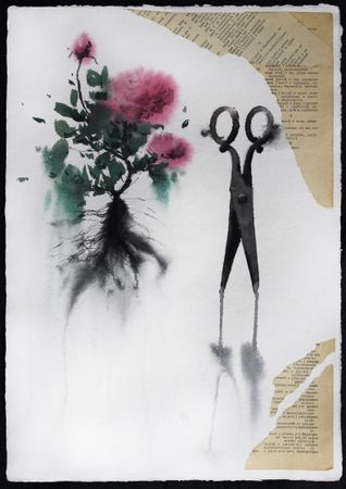 Ирина Петровская (Авторская графика - 
                  30 x 40 см) Dead garden