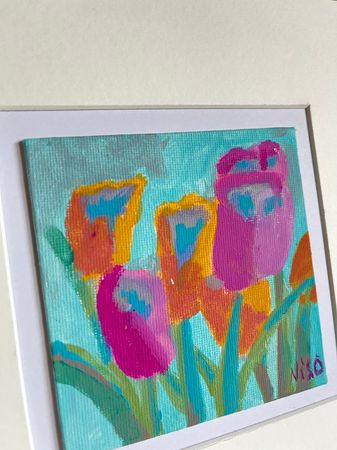 Нисо Атаханова (Авторская графика - 
                  22 x 22 см) Букет