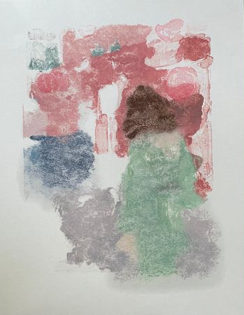 Наталья Чобанян (Графика печатная - 
                  26 x 34 см) Девушка в зеленом