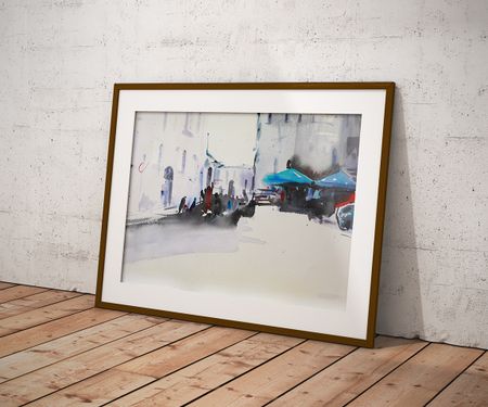 Дарья Парий (Авторская графика - 
                  56 x 37.5 см) Площадь в Риме