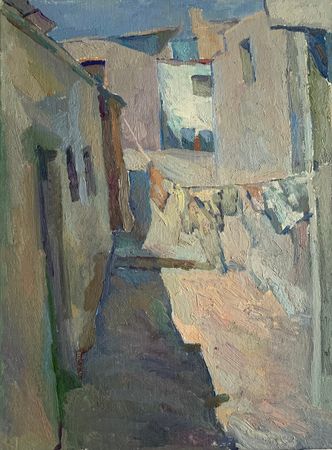 Елизавета Тульчинская (Авторская графика - 
                  30 x 40 см) Двор. Этюд