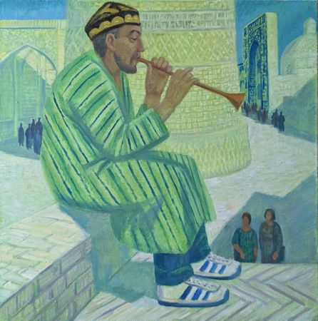 Екатерина Маланьина (Картина, живопись - 
                  70 x 70 см) Заклинатель