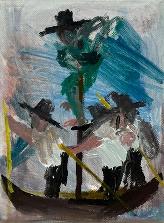 Влад Мальцев (Картина, живопись - 
                  15 x 20 см) Ловля карася