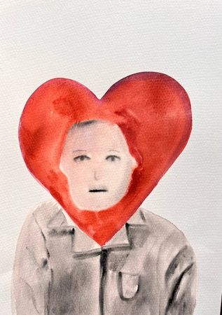Лина Кордюченко (Авторская графика - 
                  20 x 30 см) Любимый