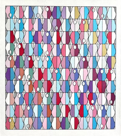 Марина Астахова (Картина, живопись - 
                  80 x 90 см) МАТРЕШКИ