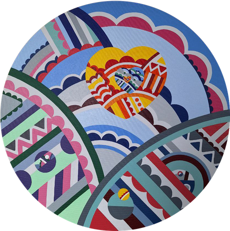 Валентина Ферманчук (Картина, живопись - 
                  50 x 50 см) Центр