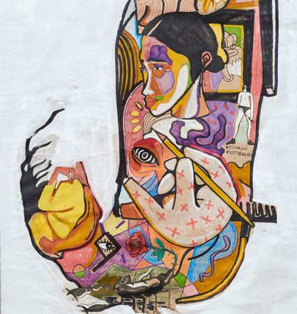 Рома Сойда (Авторская графика - 
                  66 x 78 см) Память