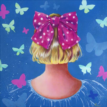 Светлана Искоских (Картина, живопись - 
                  40 x 40 см) Полет бабочки
