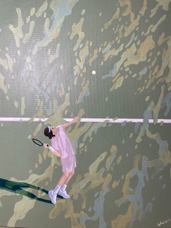 Виктория Никулочкина (Картина, живопись - 
                  40 x 50 см) Теннис