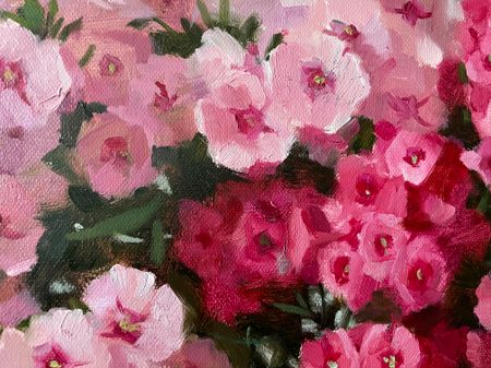 Картина, живопись Флоксы в хрустале – Юлия Непокрытая, 80 x 60 см