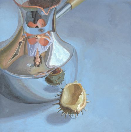 Евгения Крутова (Картина, живопись - 
                  29 x 29 см) Натюрморт с туркой