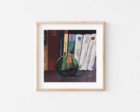 Стас Воробьёв (Авторская графика - 
                  20 x 20 см) Книжная полка