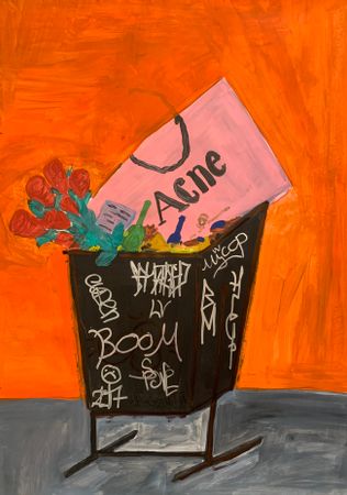 Eвгений Сахацкий (Авторская графика - 
                  61 x 85 см) Acne
