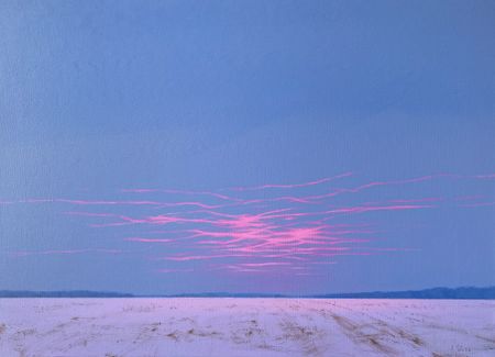 Александра Савина (Картина, живопись - 
                  70 x 50 см) Вечер за городом