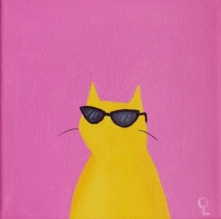 Оливия Лем (Картина, живопись - 
                  15 x 15 см) Cat`s eye