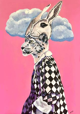 Анастасия Шпак (Картина, живопись - 
                  35 x 55 см) Гепард в маске кролика