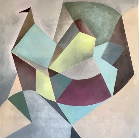 Марина Тийк (Картина, живопись - 
                  60 x 60 см) Оригами