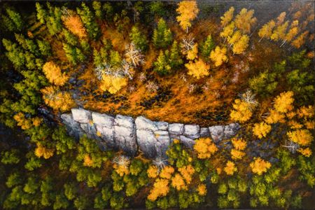 Ксения Саитова (Картина, живопись - 
                  120 x 80 см) Чёртово городище (Урал)