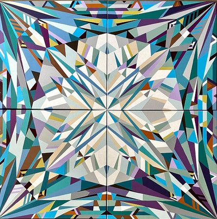 Марина Астахова (Картина, живопись - 
                  120 x 120 см) Crystal Amethyst