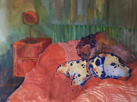 Ксения Васильева (Картина, живопись - 
                  120 x 93 см) Пес