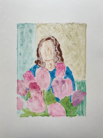 Наталья Чобанян (Графика печатная - 
                  29 x 41 см) Цветочное