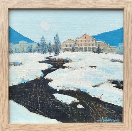 Александра Савина (Картина, живопись - 
                  20 x 20 см) Снежный январь