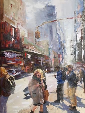 Ольга Дейн (Картина, живопись - 
                  50 x 65 см) Трафик (Нью Йорк)